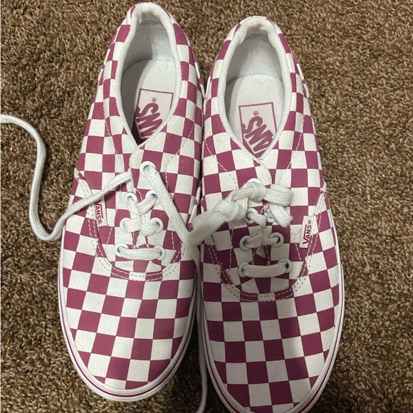 Vans Maroon checkered vans - Picture 1 of 1